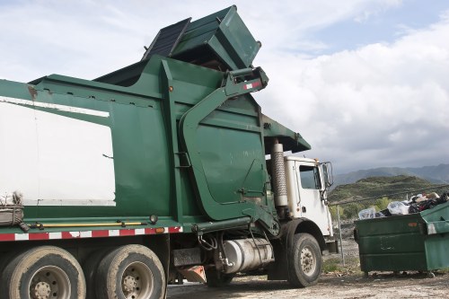 Professional waste removal team in action