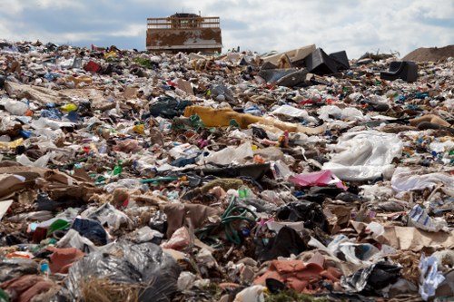 Sorting of different types of waste materials